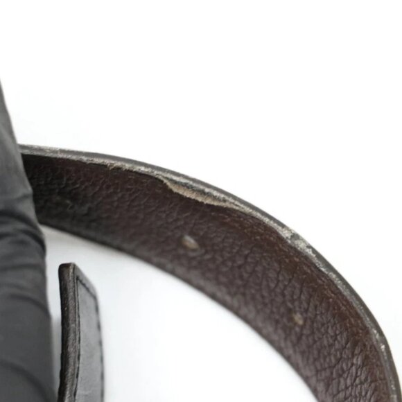 Hermes H Logo Reversible Gold Buckle Black Belt Mens Size 85 - Picture 11 of 12